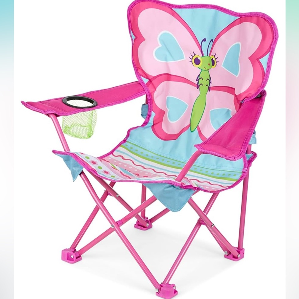 Butterfly Folding Chair - Pink and Blue